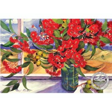 WATERMARK GREETING CARD RED FLOWERING GUM